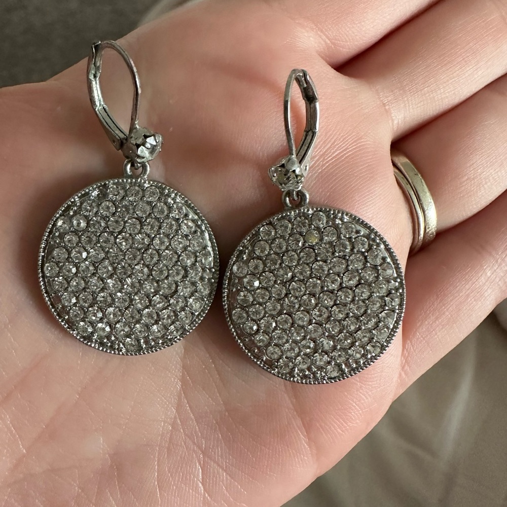 Silver Kate Spade earrings